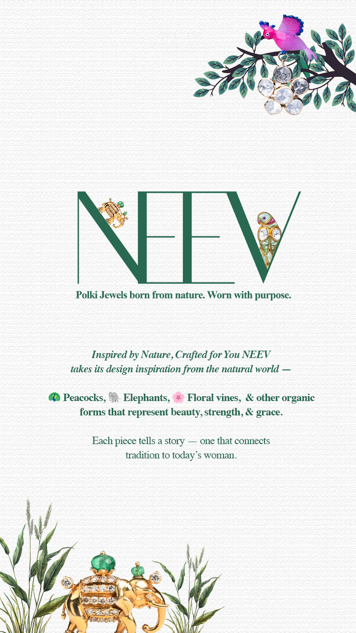 NEEV Polki Jewelry: Nature-Inspired Diamond Polki Collection