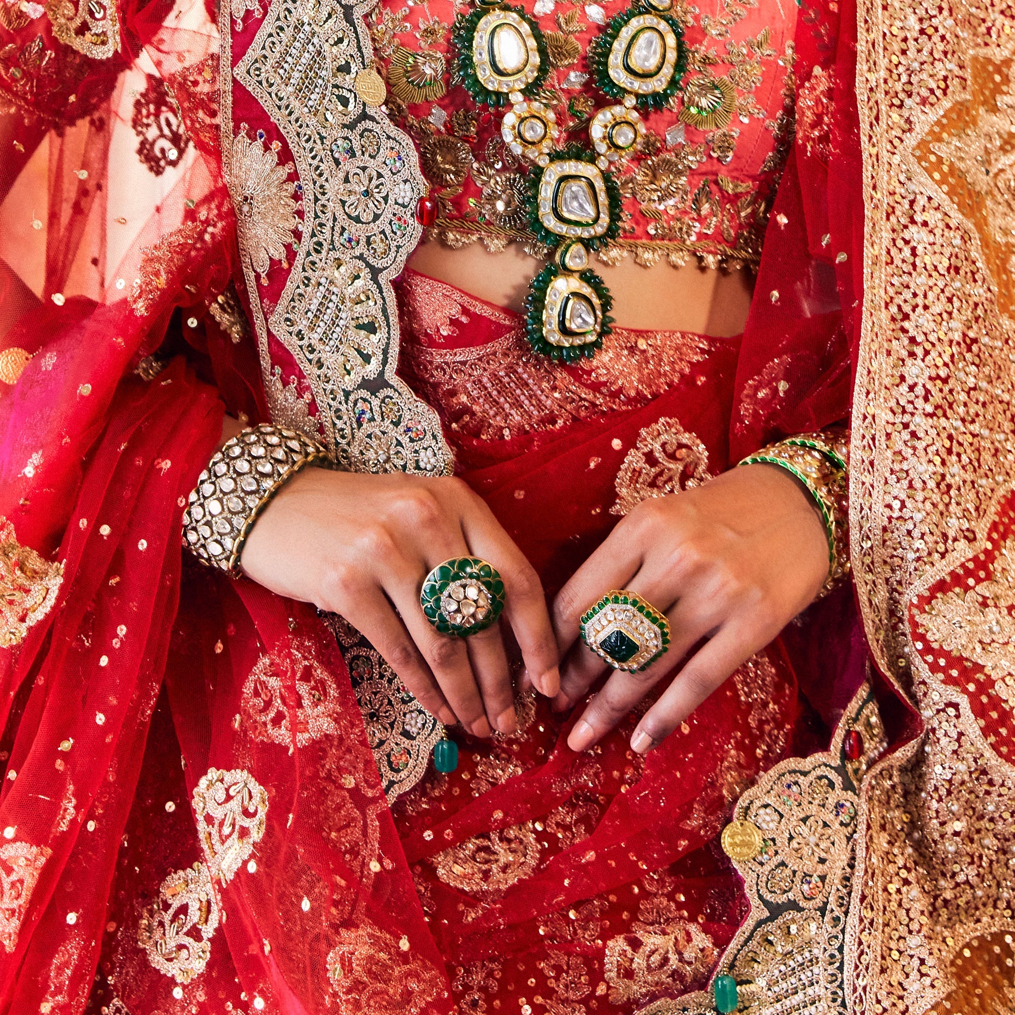 Designer Rings: Gold, Diamond Polki Punjabi Saraf Jewellers