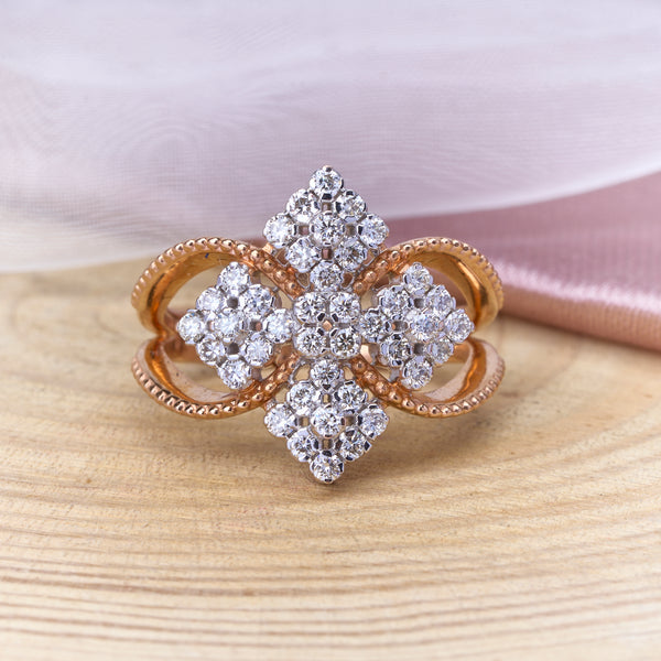 Diamond Floral Cluster Ring | Vintage Classic Ring