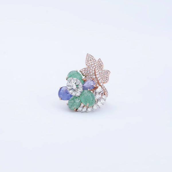 Floral Harmony Statement Ring