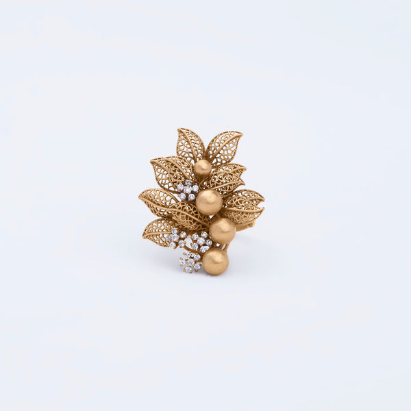 Modern Floral Cluster Ring