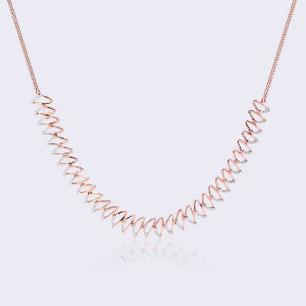 Diamond Zigzag Classic Necklace - Modern Elegance