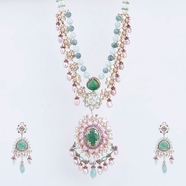 Regal Layered Pearl Lariat Set